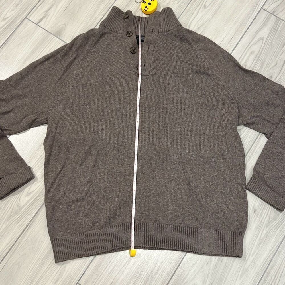 Banana‎ Republic Men’s Brown Taupe Quarter Button Sweater Size XL - Picture 4 of 5